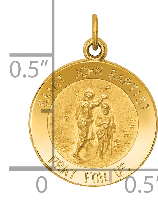 14k Saint John Baptist Medal Charm