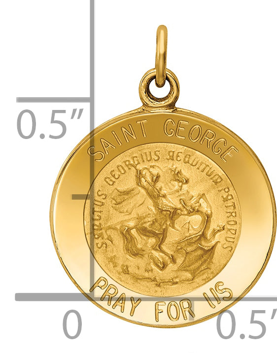 14k Saint George Medal Charm