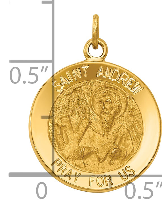 14k Saint Andrew Medal Charm