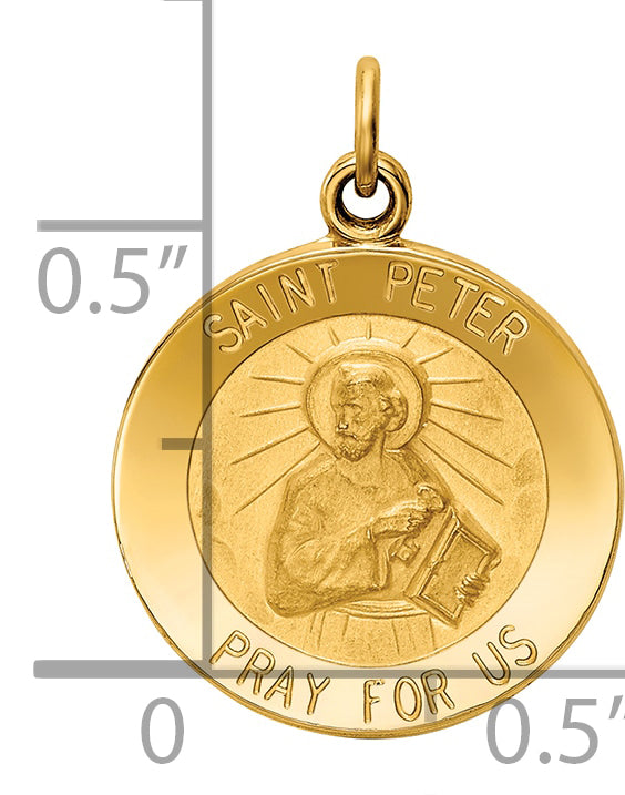 14k Saint Peter Medal Charm