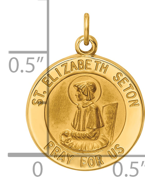 14k Saint Elizabeth Seton Medal Charm
