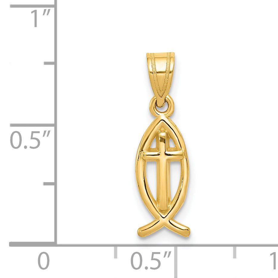 14k Ichthus Fish Charm