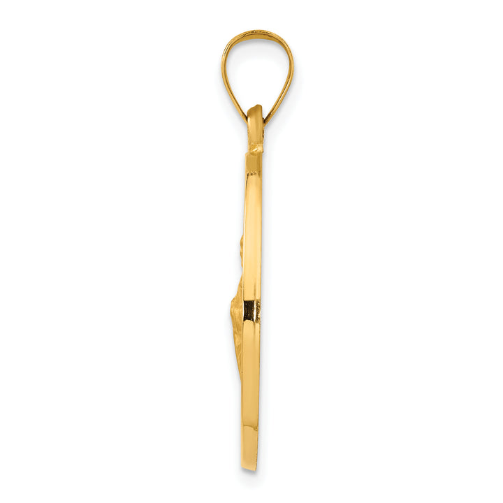 14k Saint Jude Medal Hollow Pendant