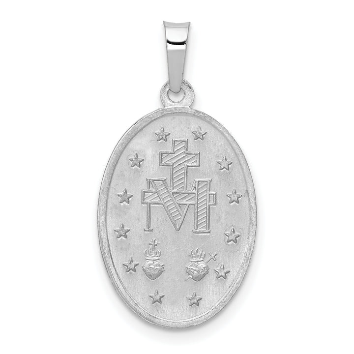 14k White Gold Miraculous Medal