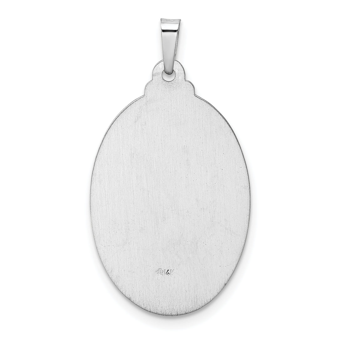 14k White Gold Saint Christopher Medal Pendant