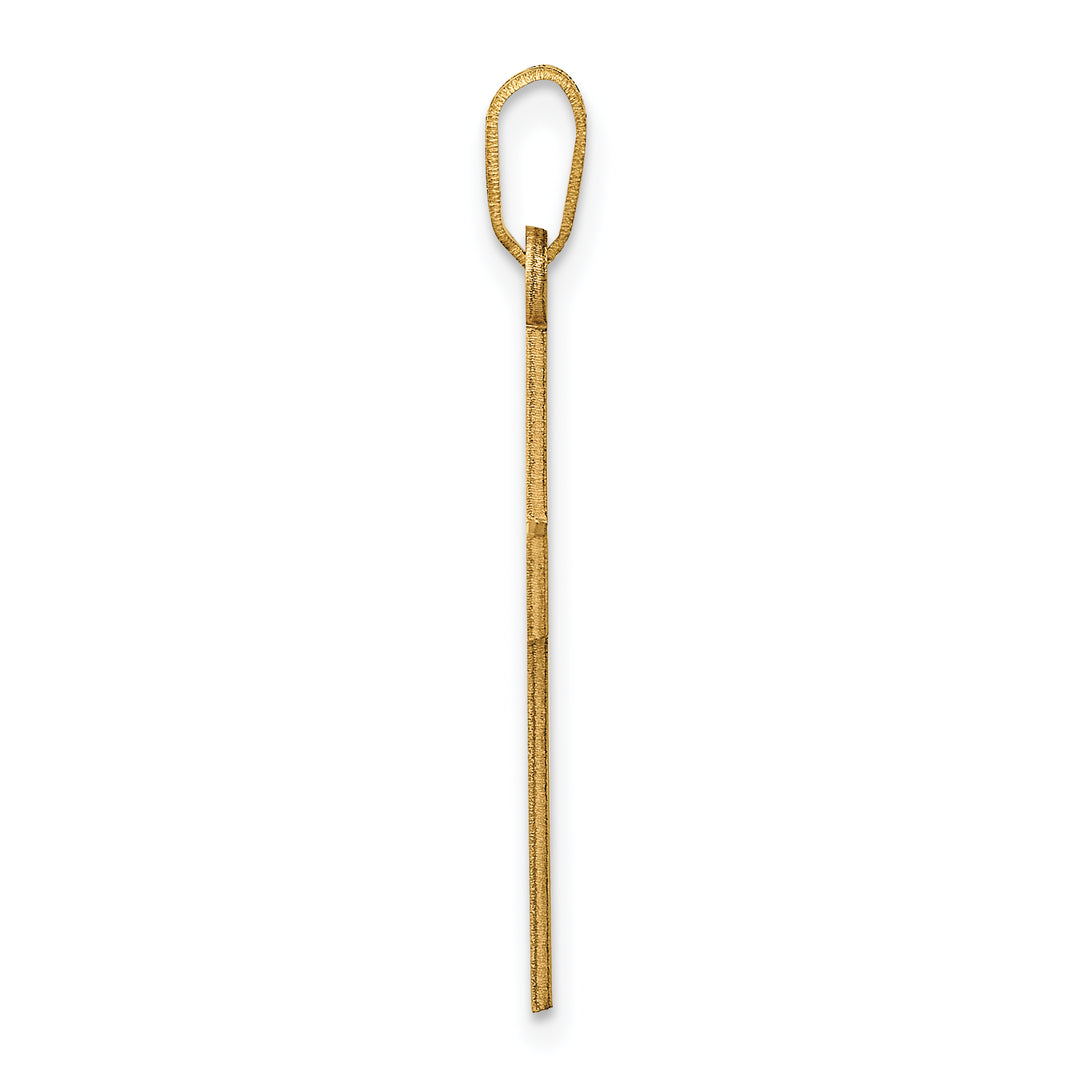14K Polished Cross Charm