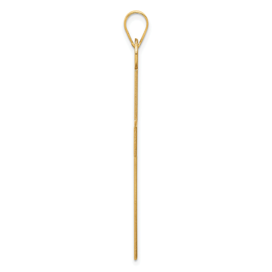 14K Polished Cross Charm