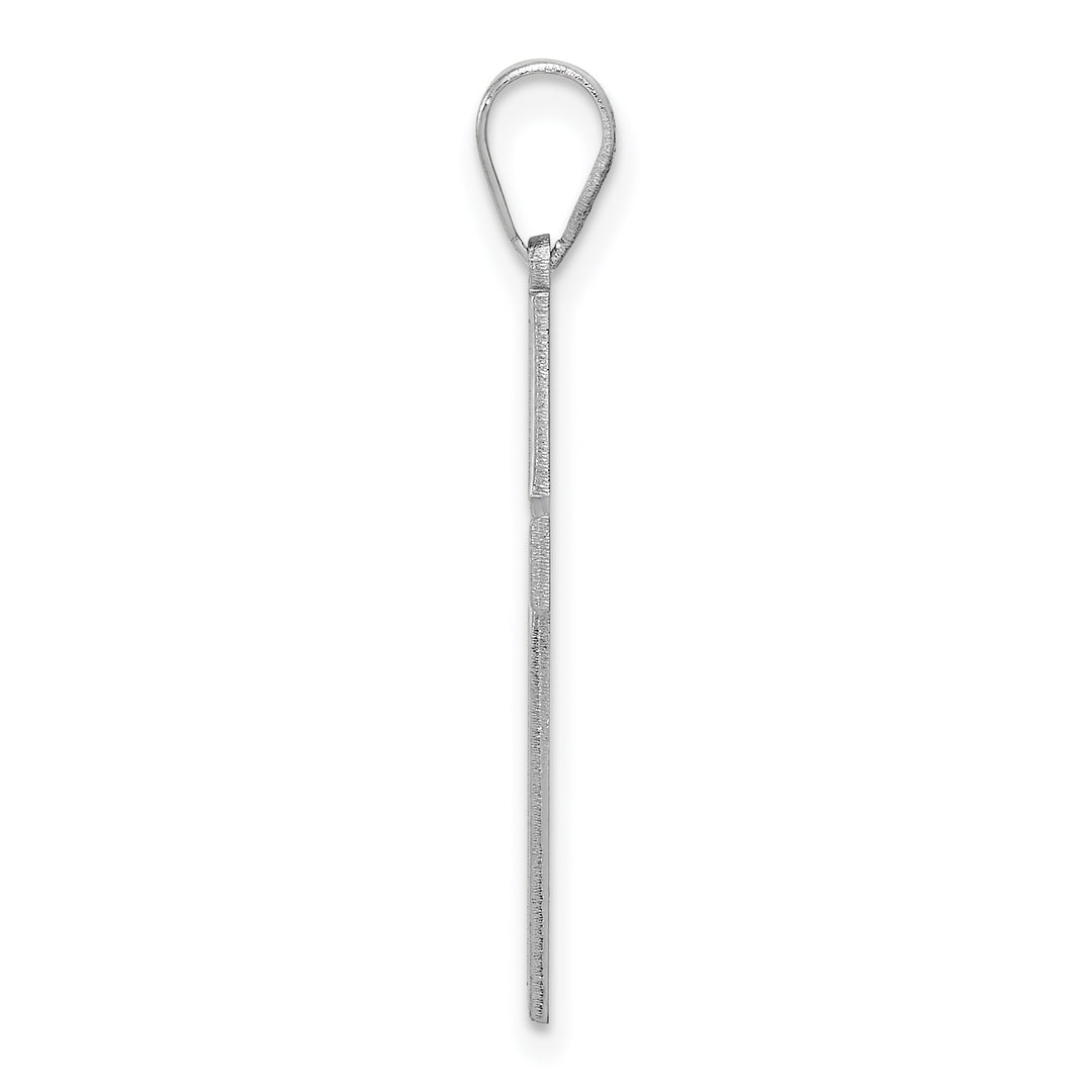 14k White Gold Cross Pendant