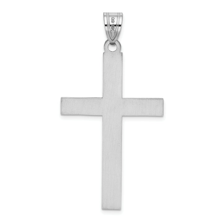 14k White Gold Cross Pendant