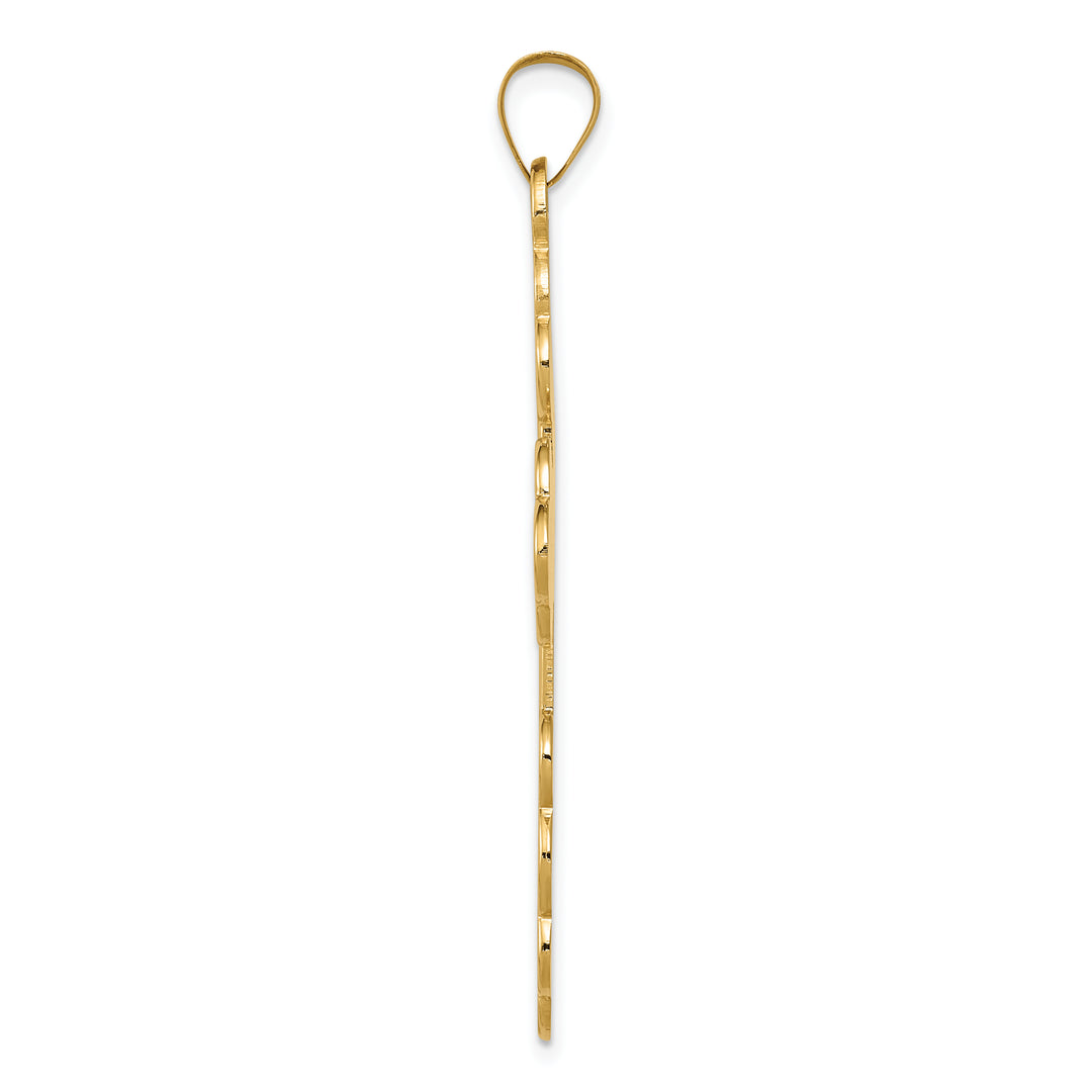 14k Eastern Orthodox Cross Pendant