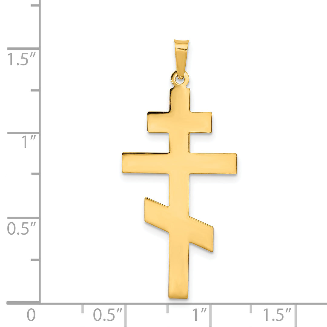 14k Eastern Orthodox Cross Pendant