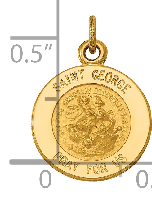 14k Saint George Medal Charm