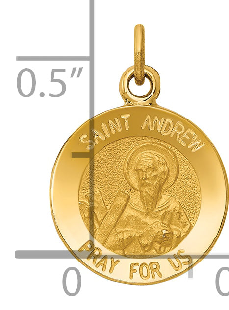 14k Saint Andrew Medal Charm