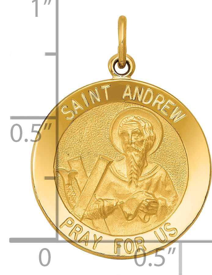 14k Saint Andrew Medal Pendant