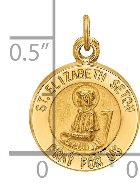 14k Saint Elizabeth Seton Medal Charm