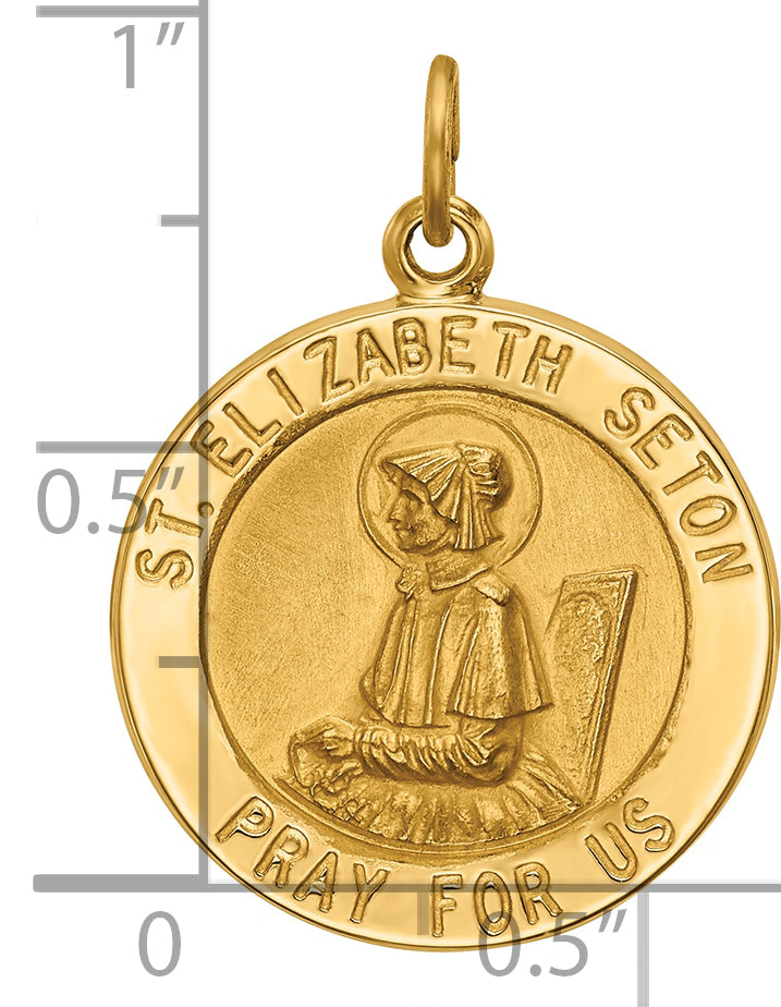 14k Saint Elizabeth Seton Medal Pendant