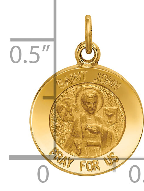 14k Saint John Medal Charm