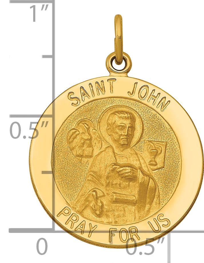 14k Saint John Medal Pendant