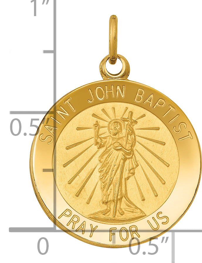 14k Saint John Baptist Medal Pendant
