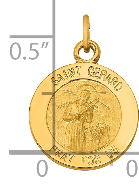 14k Saint Gerard Medal Charm