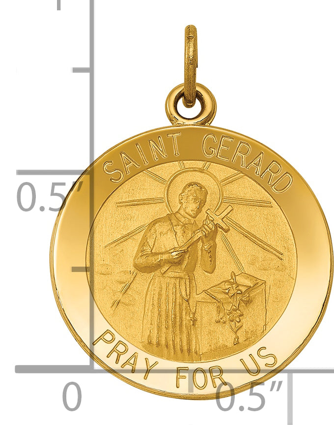 14k Saint Gerard Medal Pendant