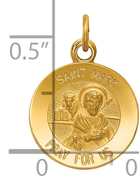 14k Saint Mark Medal Charm