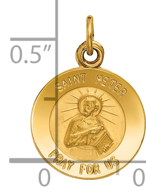 14k Saint Peter Medal Charm