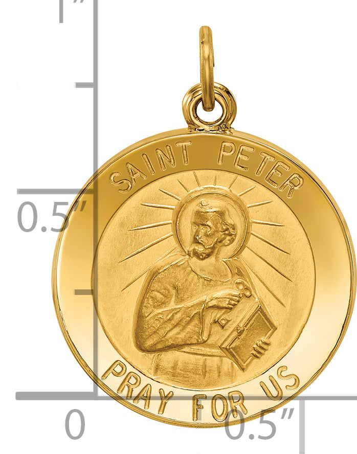 14k Saint Peter Medal Pendant