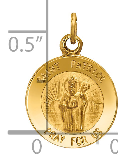 14k Saint Patrick Medal Charm