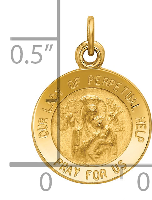 14k Our Lady of Perpetual Help Medal Charm