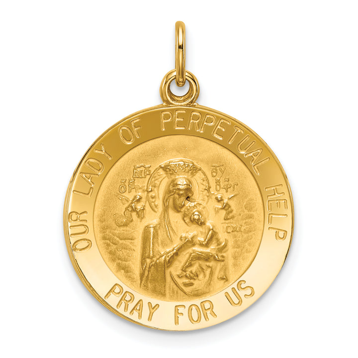 14k Our Lady of Perpetual Help Medal Pendant