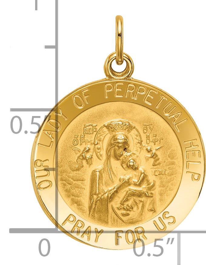 14k Our Lady of Perpetual Help Medal Pendant
