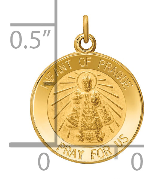 14k Infant of Prague Medal Charm