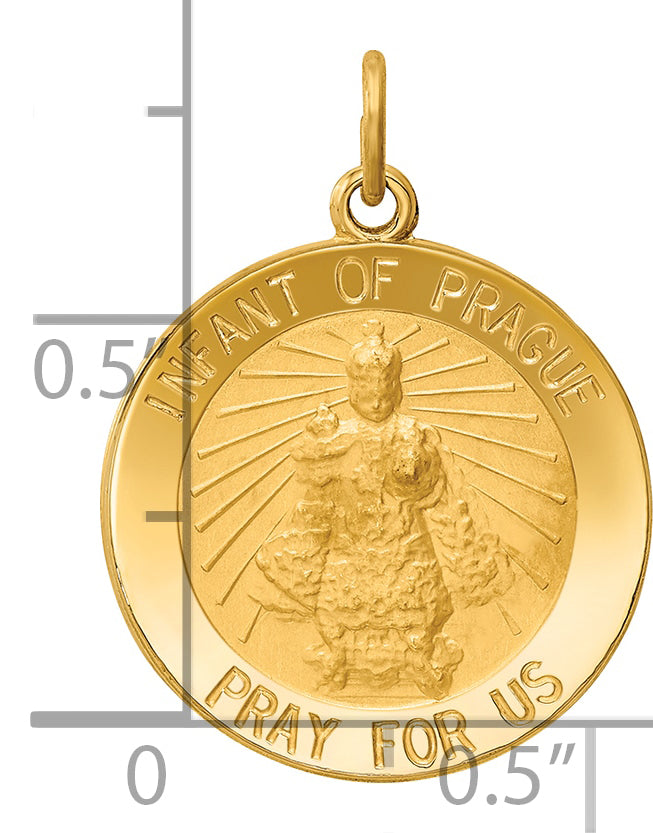 14k Infant of Prague Medal Charm