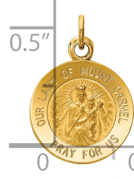 14k Our Lady of Mt. Carmel Medal Charm