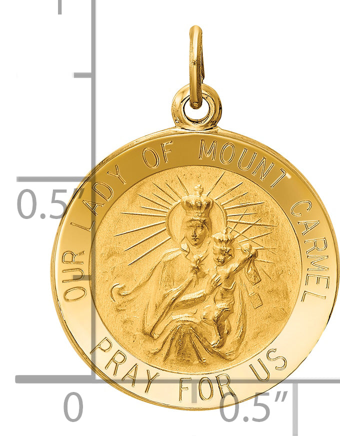 14k Our Lady of Mt. Carmel Medal Charm