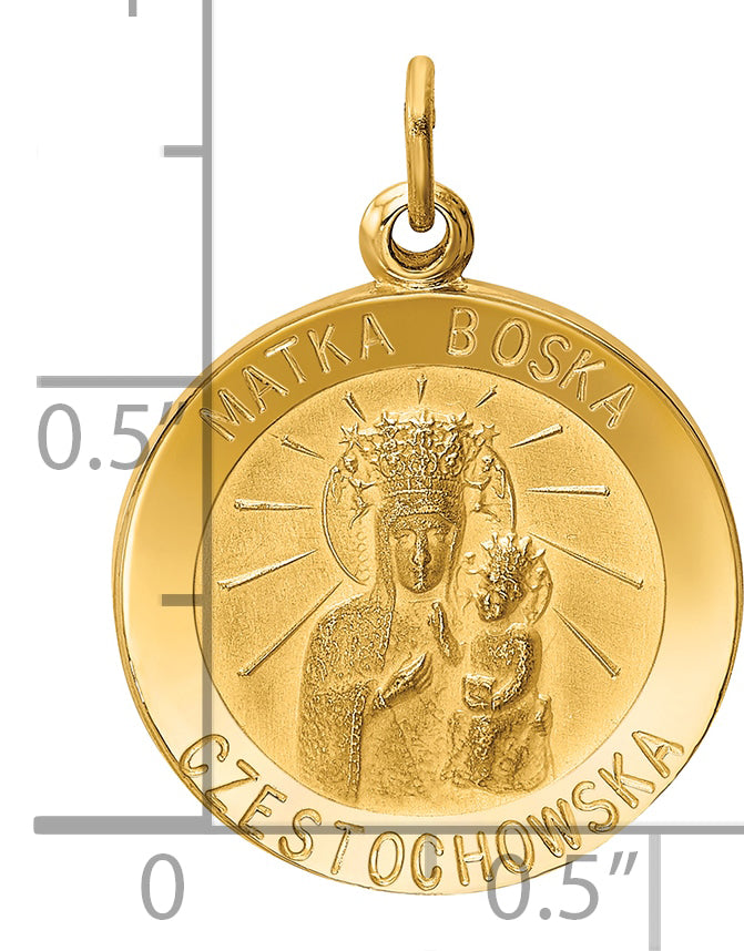 14k Matka Boska Medal Charm