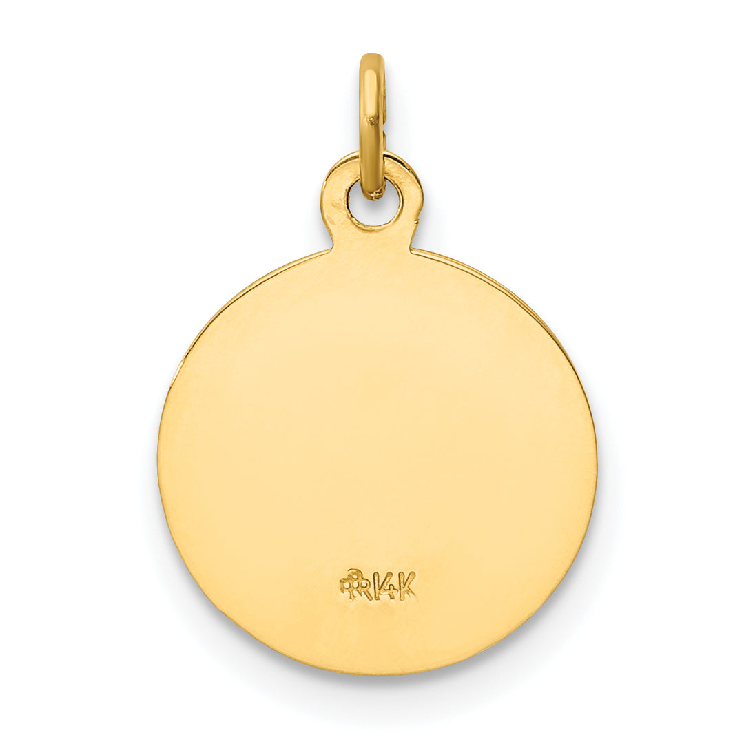 14K Caridad Del Cobre Medal Charm