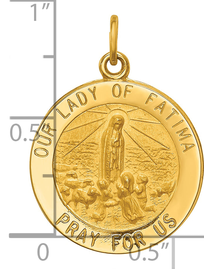 14k Our Lady of Fatima Medal Pendant