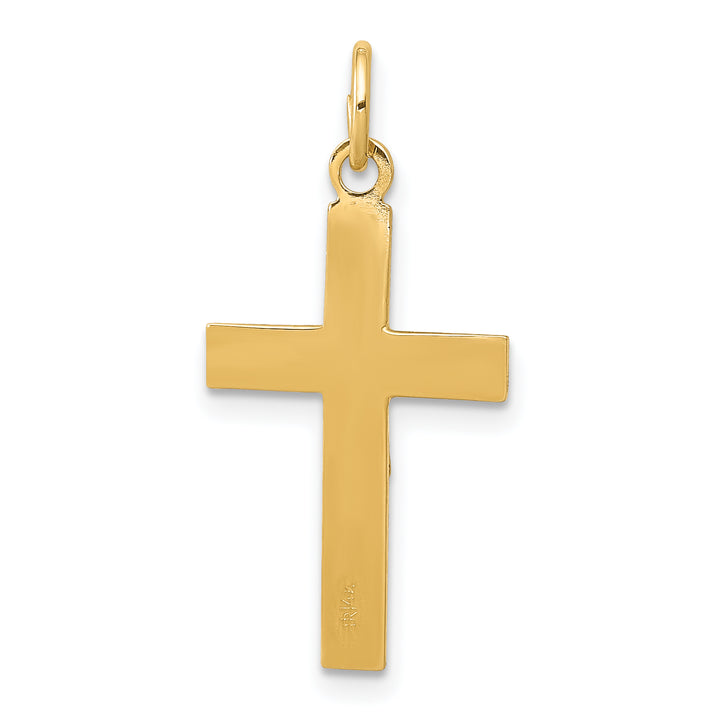 14k Two-tone INRI Crucifix Pendant