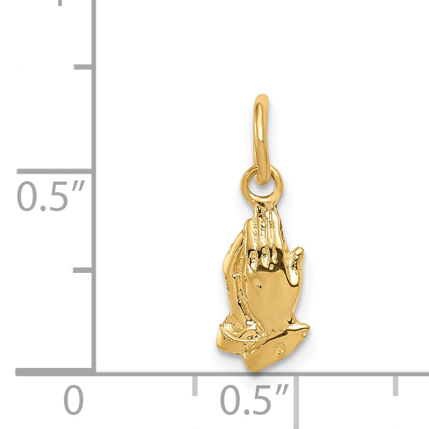 14k Praying Hands Charm
