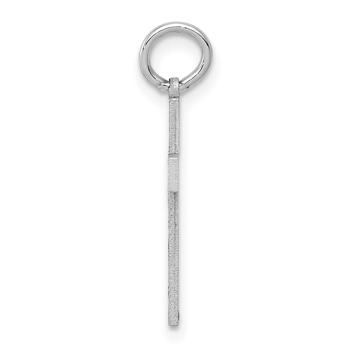14K White Gold Laser Designed Cross Charm