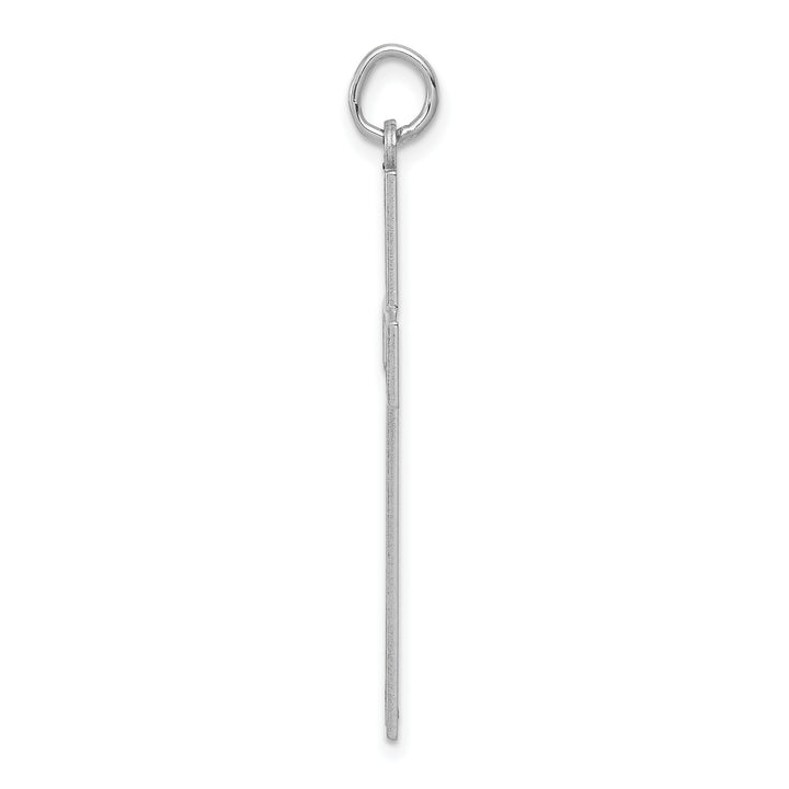14K White Gold Laser Designed Cross Pendant