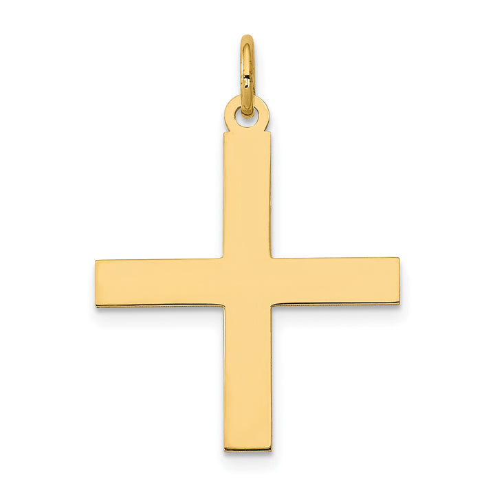 14K Laser Designed Greek Cross Pendant