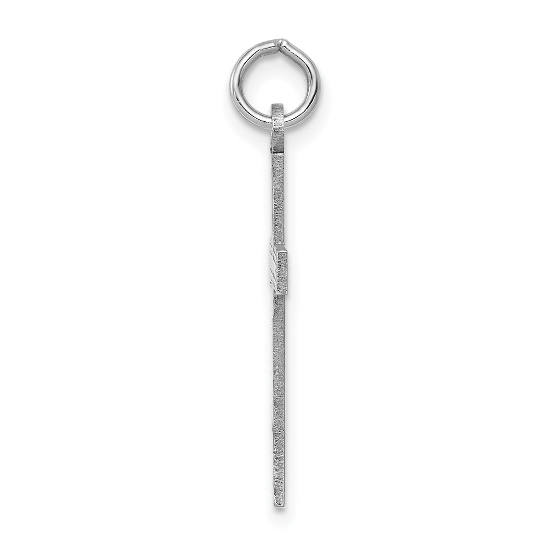 14K White Gold Laser Designed Cross Pendant