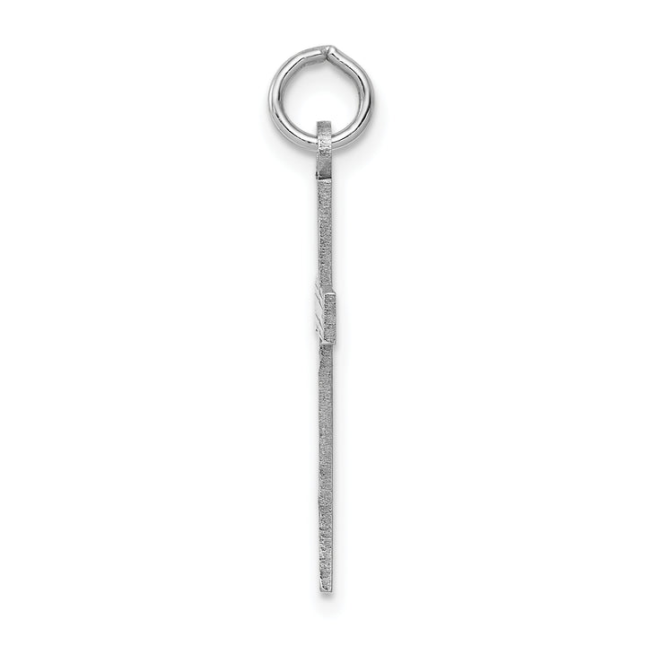 14K White Gold Laser Designed Cross Pendant