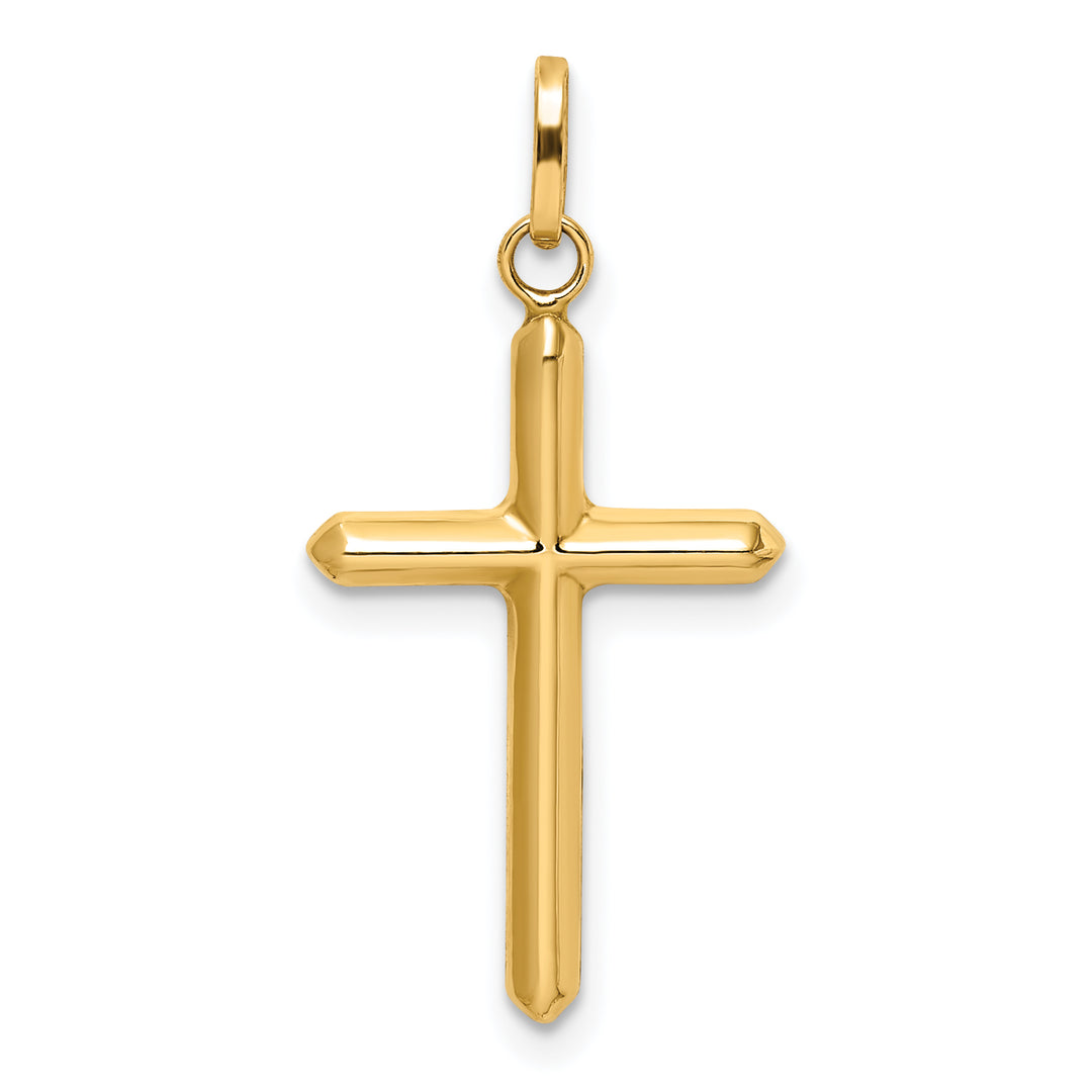 14k Polished Hollow Latin Cross Charm