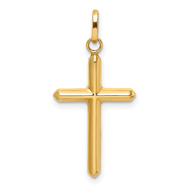 14k Polished Hollow Latin Cross Charm