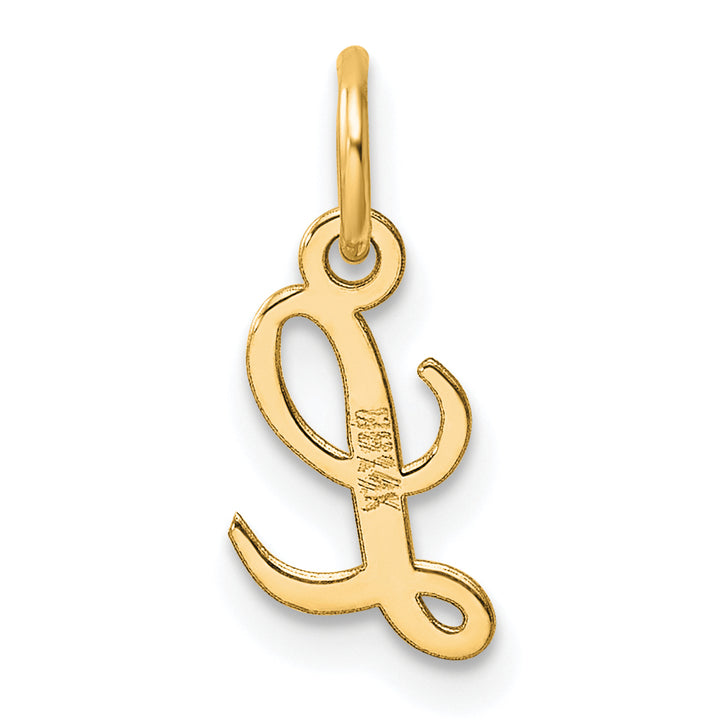 14K Small Script Letter L Initial Charm