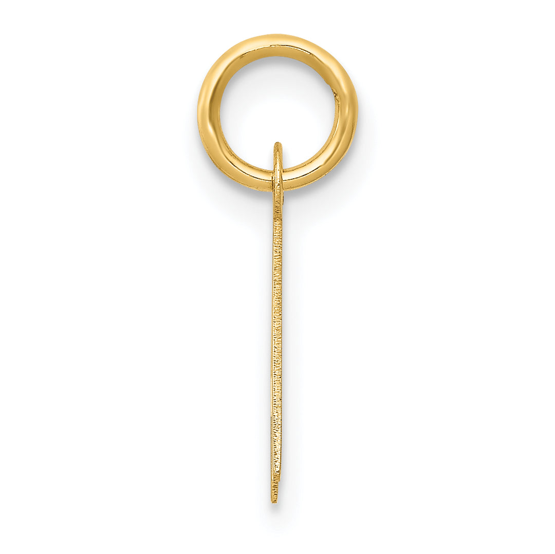 14k Small Slanted Block Letter A Initial Charm